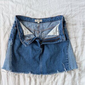 Madewell Two-Toned Denim Skirt